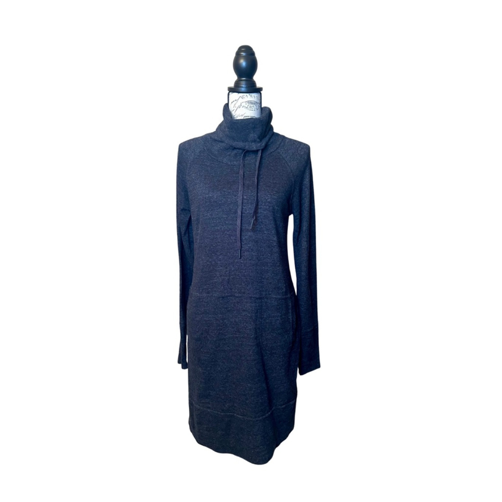prAna Size Medium Dark Gray Cowl Neck Dress
